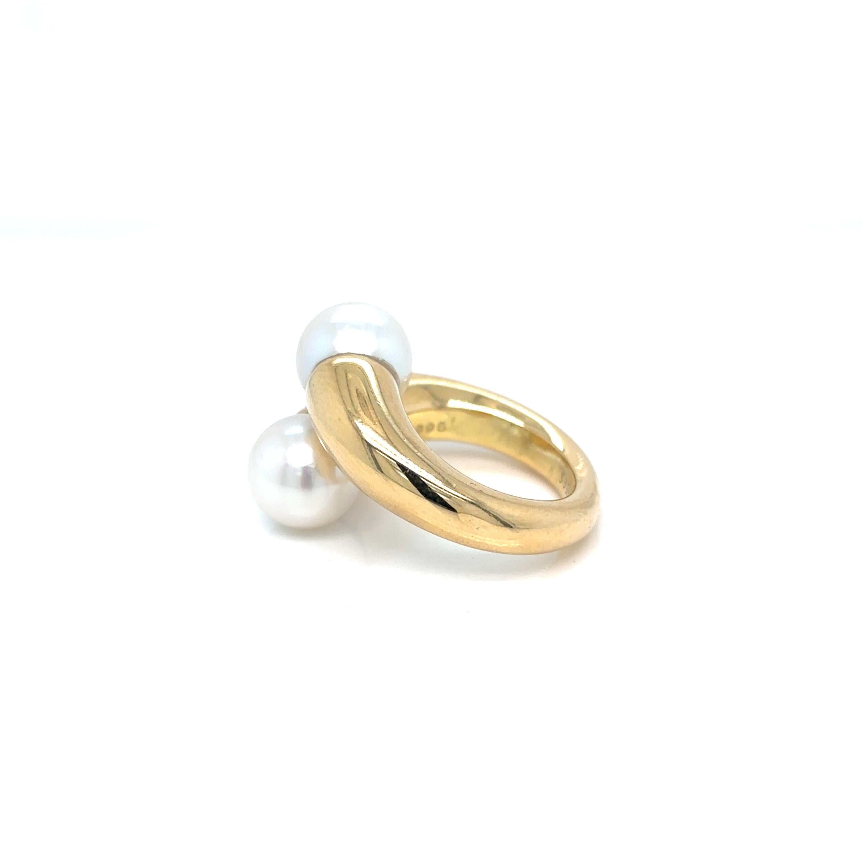 Bague Toi & Moi en or jaune 18 carats de Cartier, 1996 Excellent état - En vente à Napoli, NA