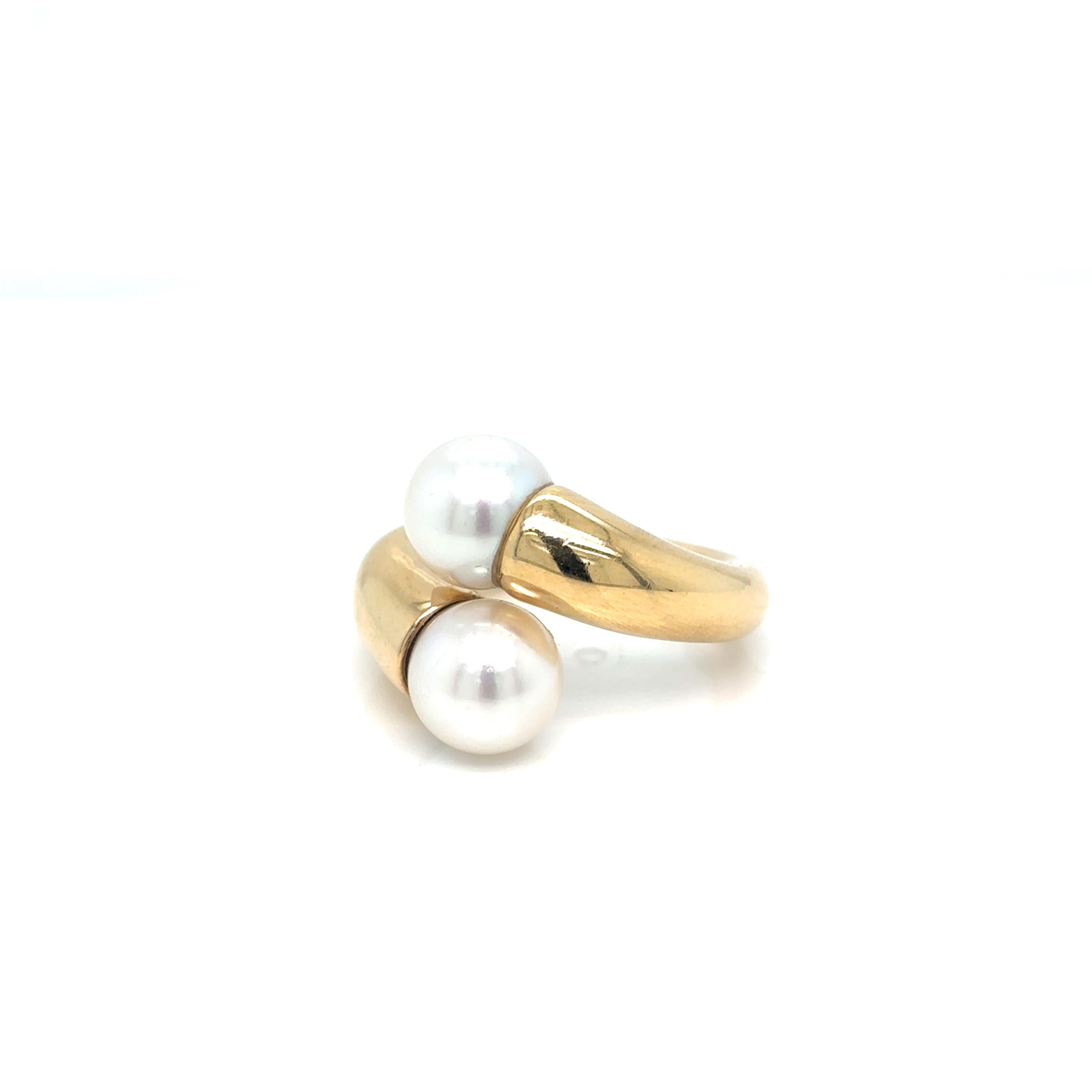 Bague Toi & Moi en or jaune 18 carats de Cartier, 1996 Unisexe en vente