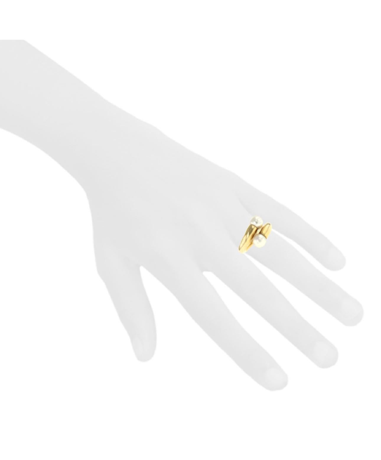 Bague Toi & Moi en or jaune 18 carats de Cartier, 1996 en vente 1