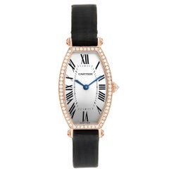 Cartier Tonneau 18 Karat Yellow Gold Diamond Ladies Watch WE400331