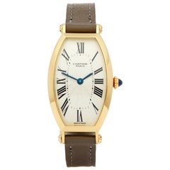 Cartier Tonneau 2451B Ladies Yellow Gold Mecanique Watch