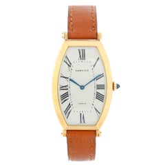 Cartier Tonneau Ladies Large Yellow Gold Watch