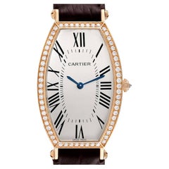 Orologio da donna Cartier Tonneau in oro rosa e diamanti 2849