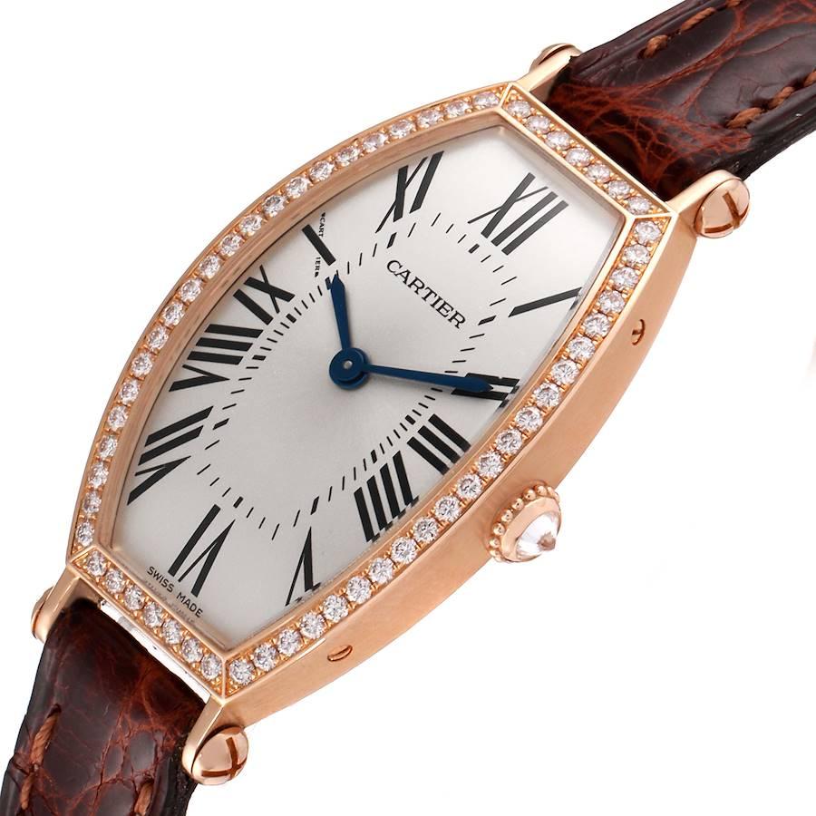 Cartier Tonneau Rose Gold Diamond Ladies Watch WE400331 1