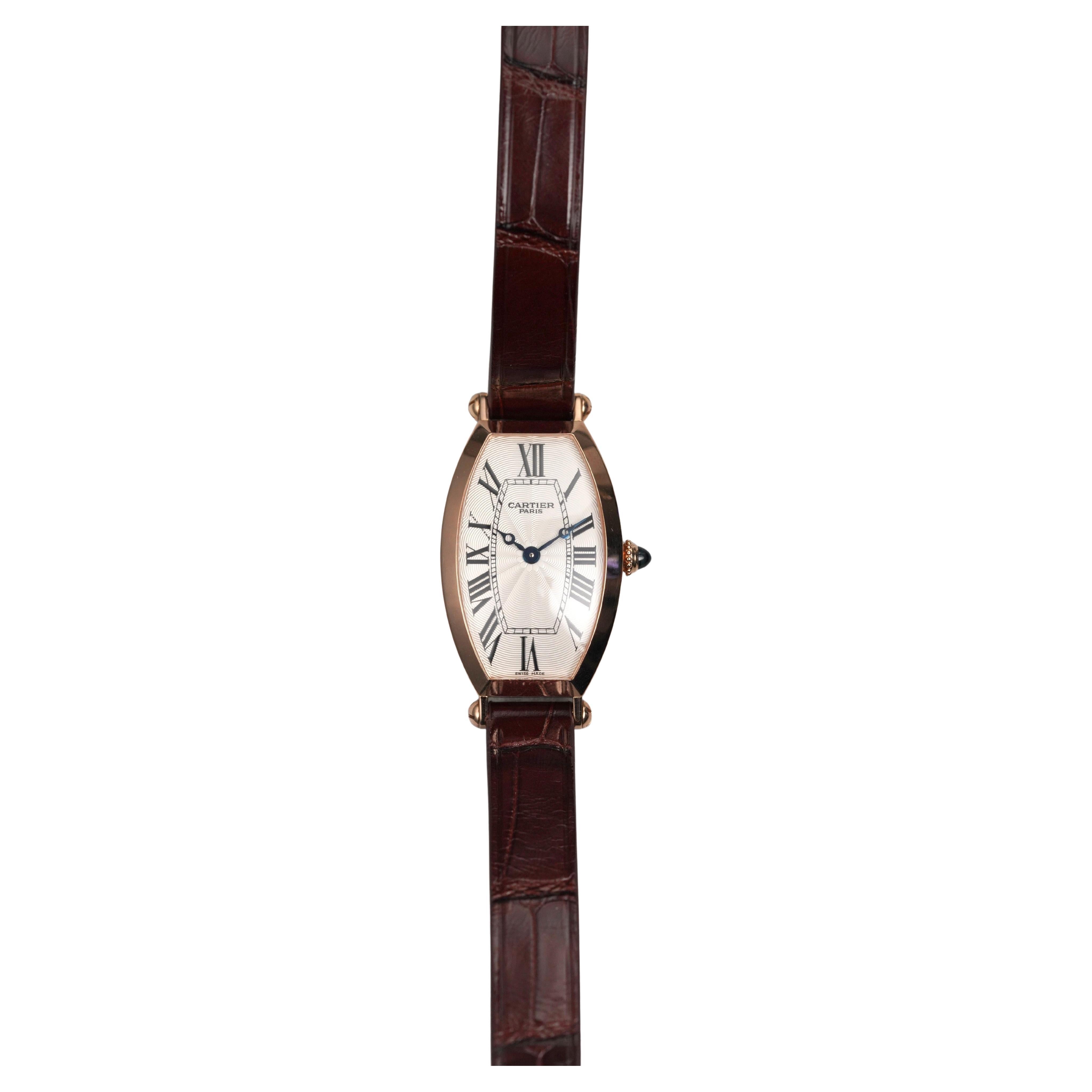 Montre Cartier Tonneau en or rose 18 carats, années 1990