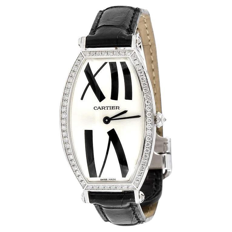 Cartier Montre Tonneau avec diamants