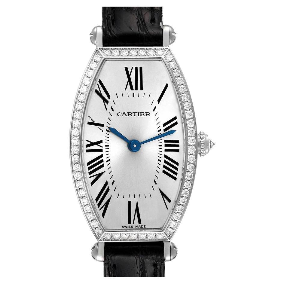 Cartier Tonneau White Gold Diamond Ladies Watch WE400131 Box Card