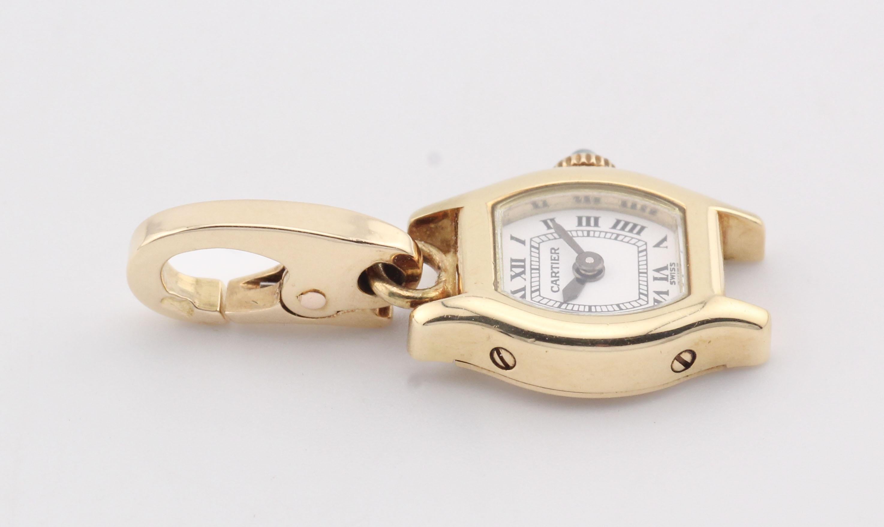 Charm de montre miniature en or 18k Cartier Tortue Unisexe en vente
