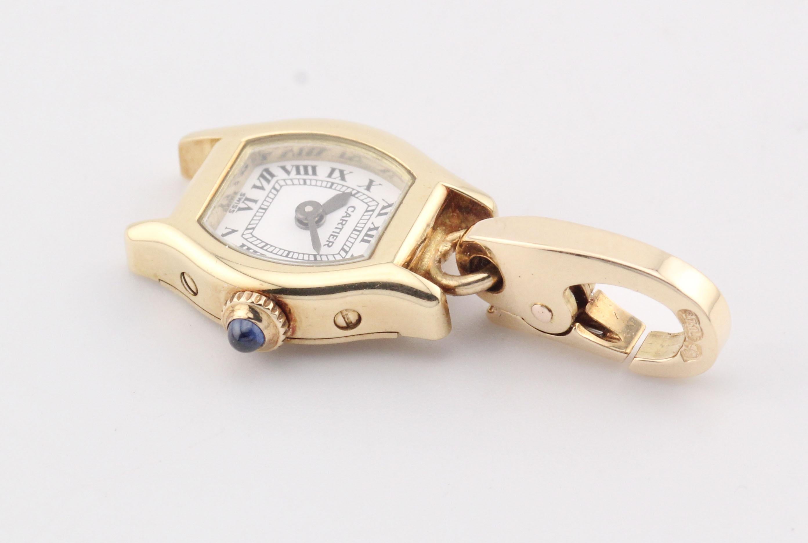 Charm de montre miniature en or 18k Cartier Tortue en vente 1