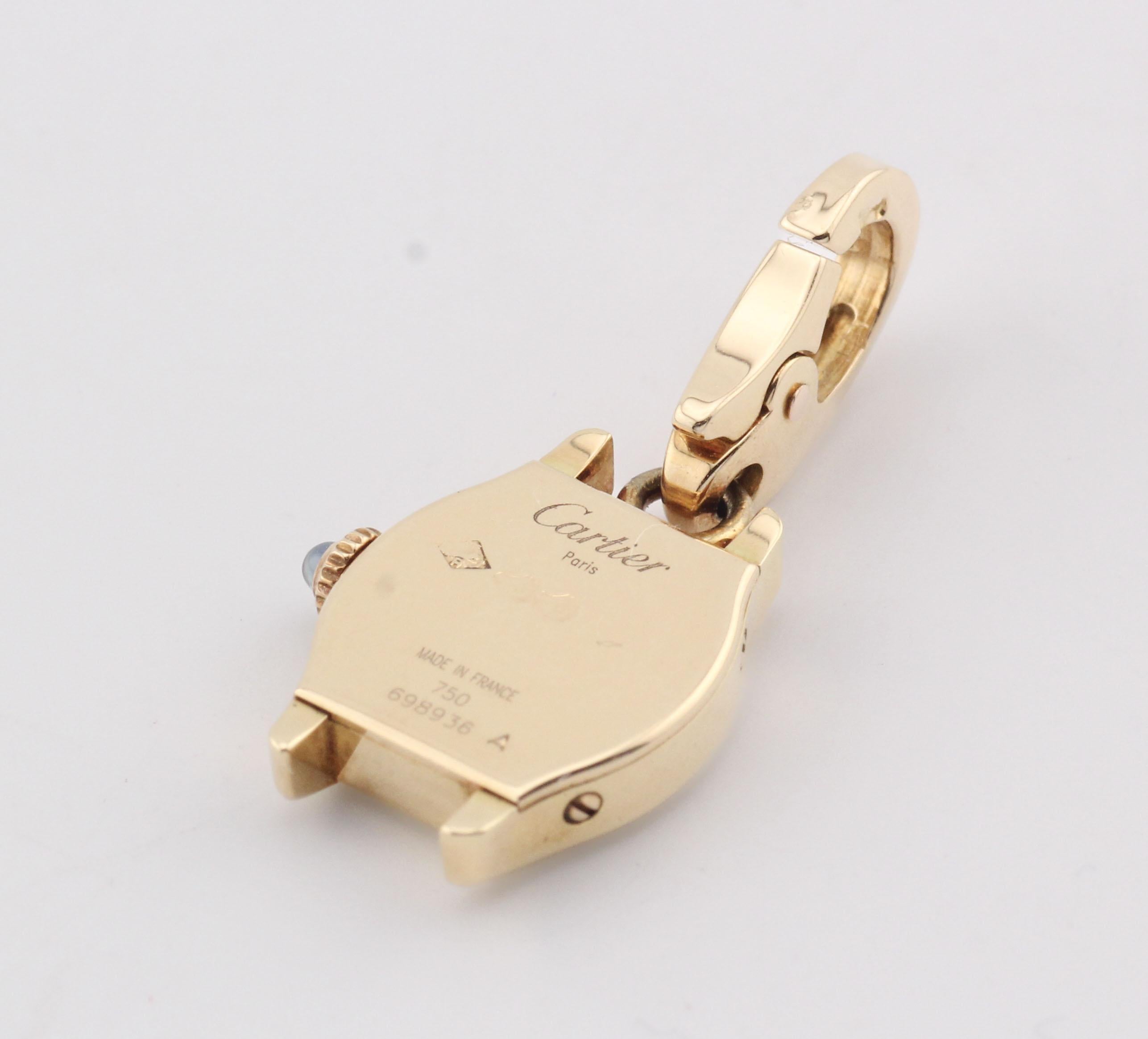 Charm de montre miniature en or 18k Cartier Tortue en vente 3