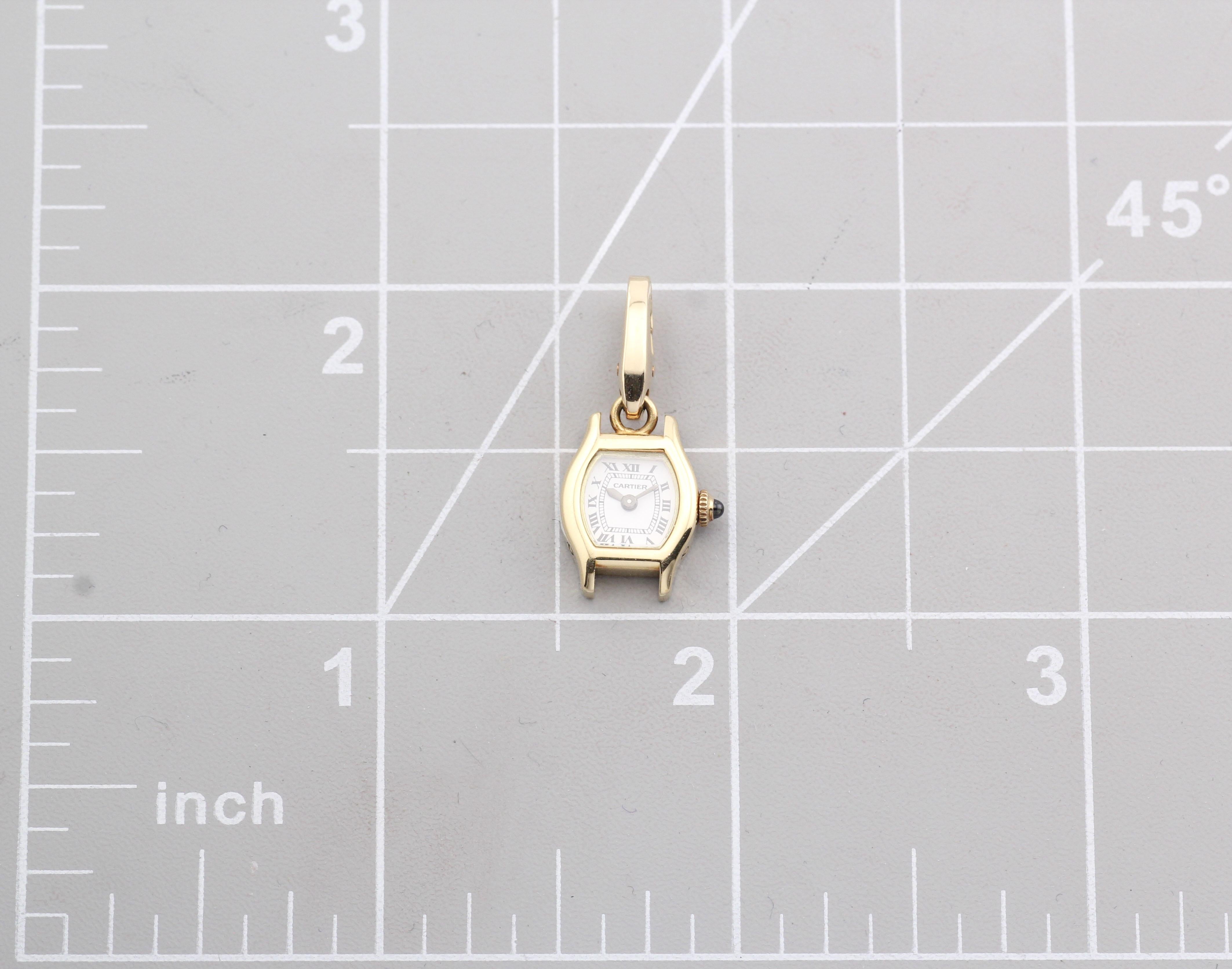 Charm de montre miniature en or 18k Cartier Tortue en vente 4