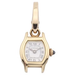 Cartier Tortue 18k Gold Miniatur Uhr Charme