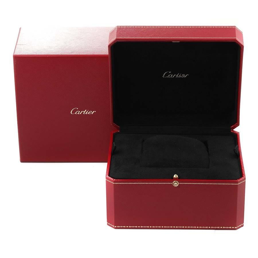 Cartier Tortue 18k Rose Gold Diamond Bezel Red Strap Ladies Watch 2645 4