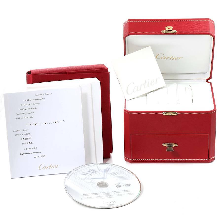 Cartier Tortue 18k White Gold Diamond Ladies Watch WA501009 Box Papers en vente 5