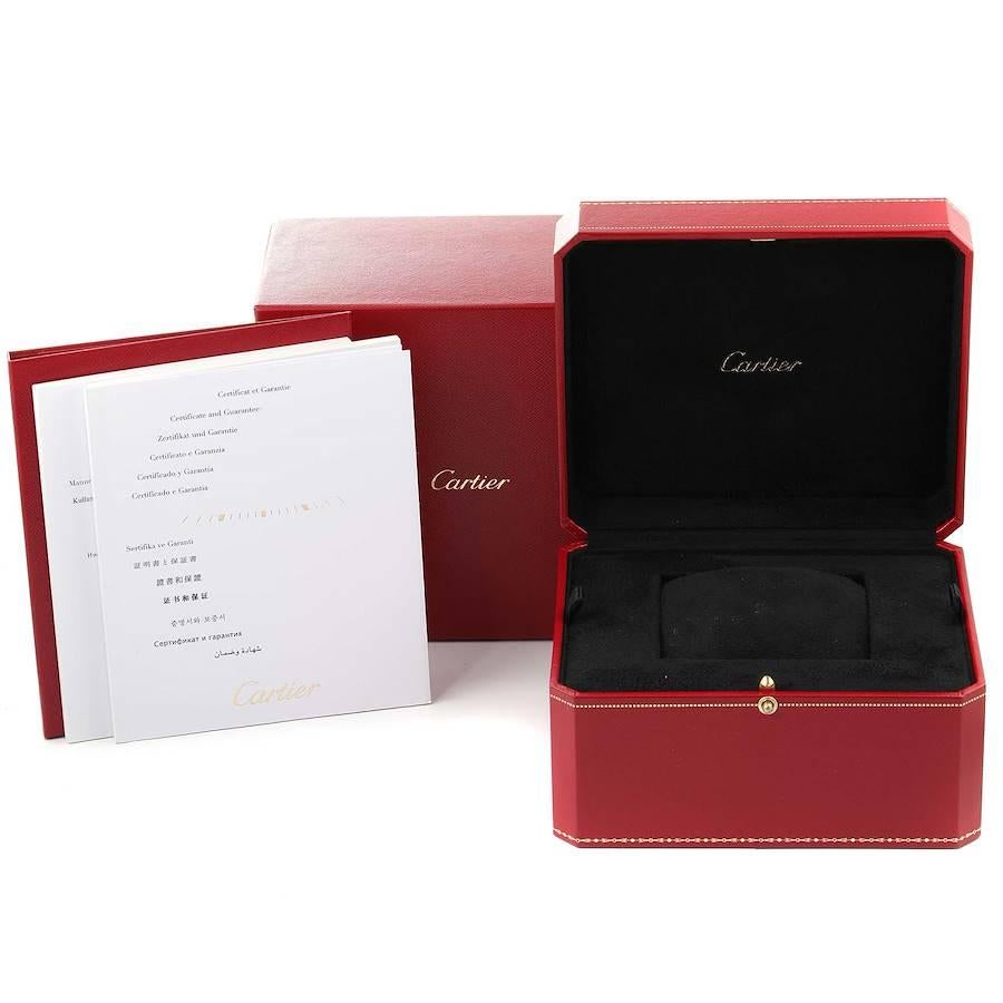 Cartier Montre Tortue en or blanc 18 carats avec cadran en argent et cadran pour femmes 3701, avec boîte et papiers d'origine en vente 2