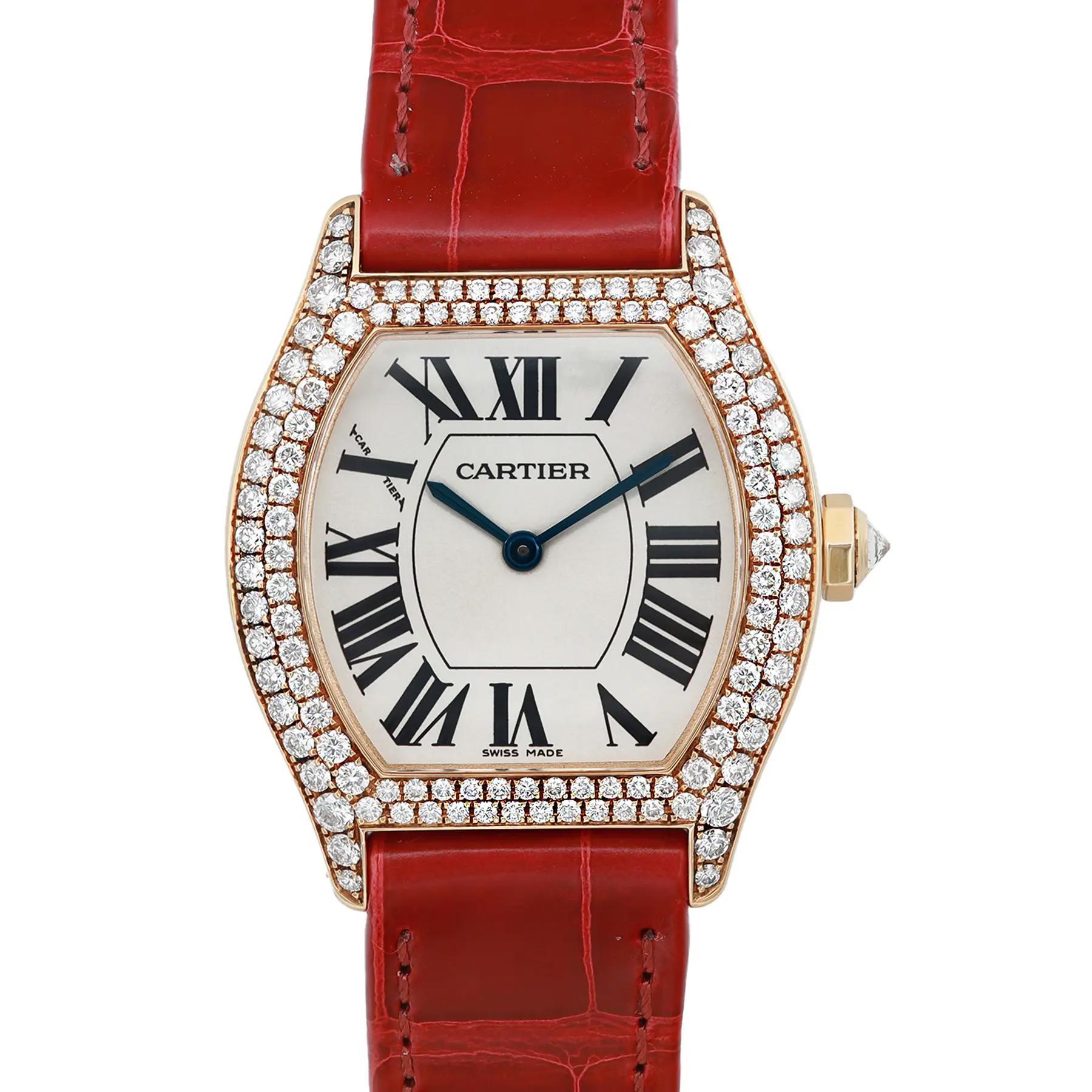 Pre-Owned in mint condition. The band is unworn. It comes with the original box but no papers. 3 year warranty.

General Information:
Brand: Cartier
Type: Wristwatch
Department: Women
Model Name: Cartier Tortue
Model Number: 2643
Country/Region of