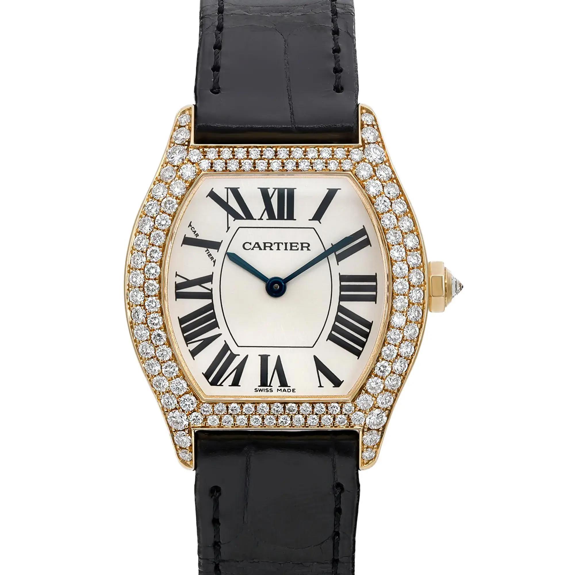 Pre-Owned in excellent condition. The band is unworn. Comes with an original box, no papers.


General Information:
Brand: Cartier
Type: Wristwatch
Department: Women
Model Number: 2643
Model: Cartier Tortue
Style: Dress/Formal
Country/Region of