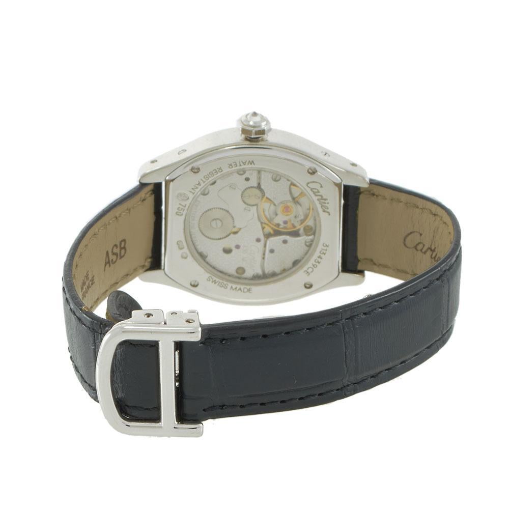 Cartier Tortue 18KT White Gold Diamond Case 34 x 28MM – Manual Wind For Sale 1