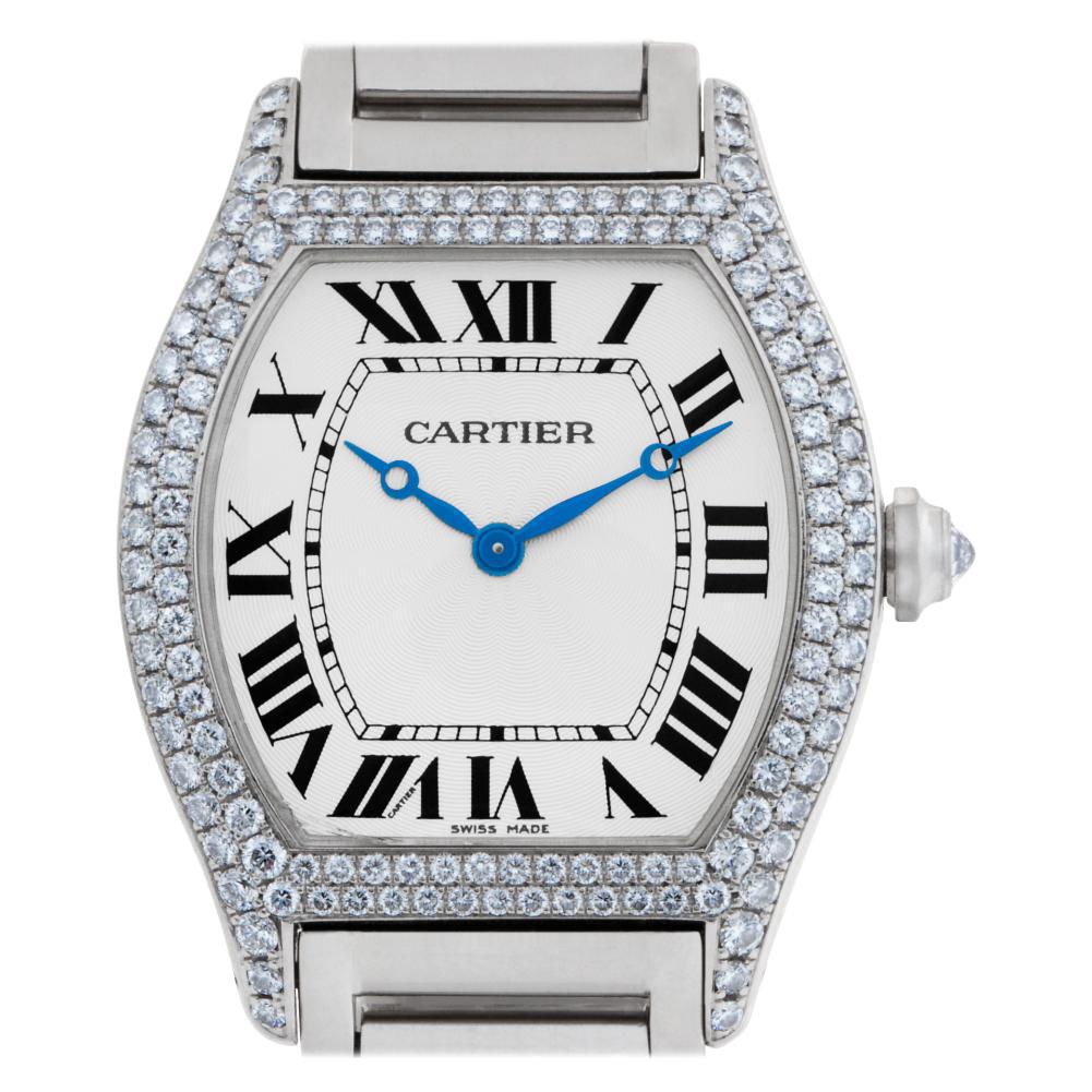 Cartier Tortue 2497 18 Karat White Gold Manual Watch