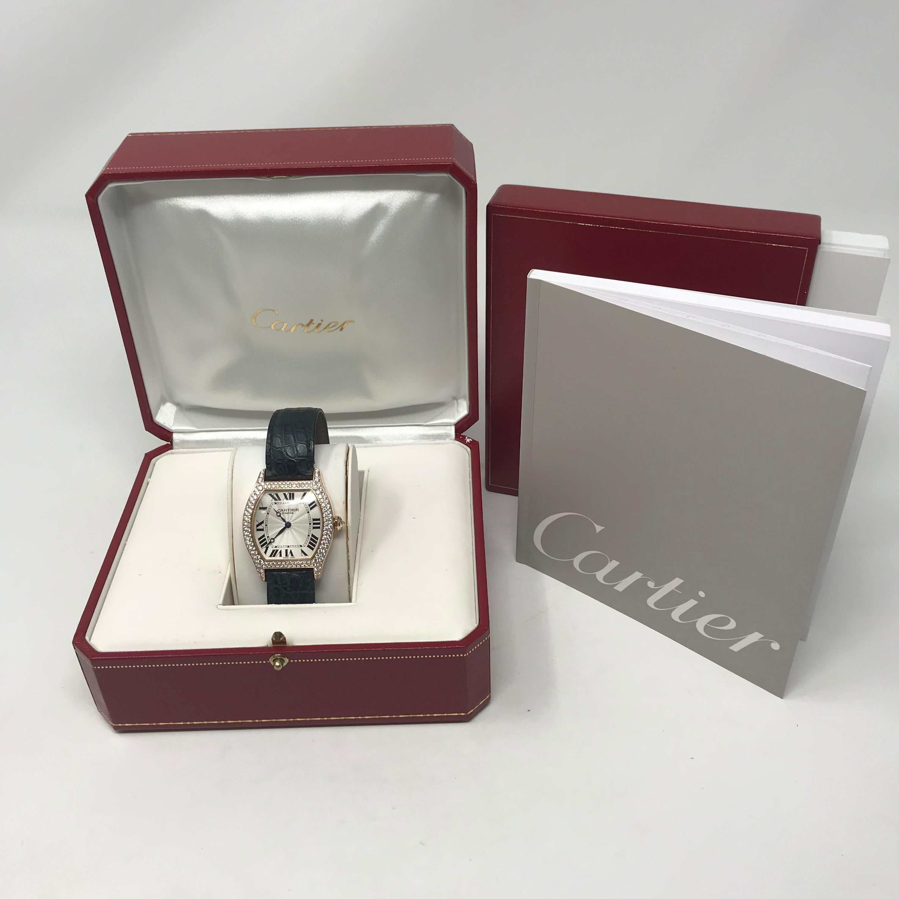 Cartier Tortue Collection De Privee Rose Gold Watch With Diamonds 4