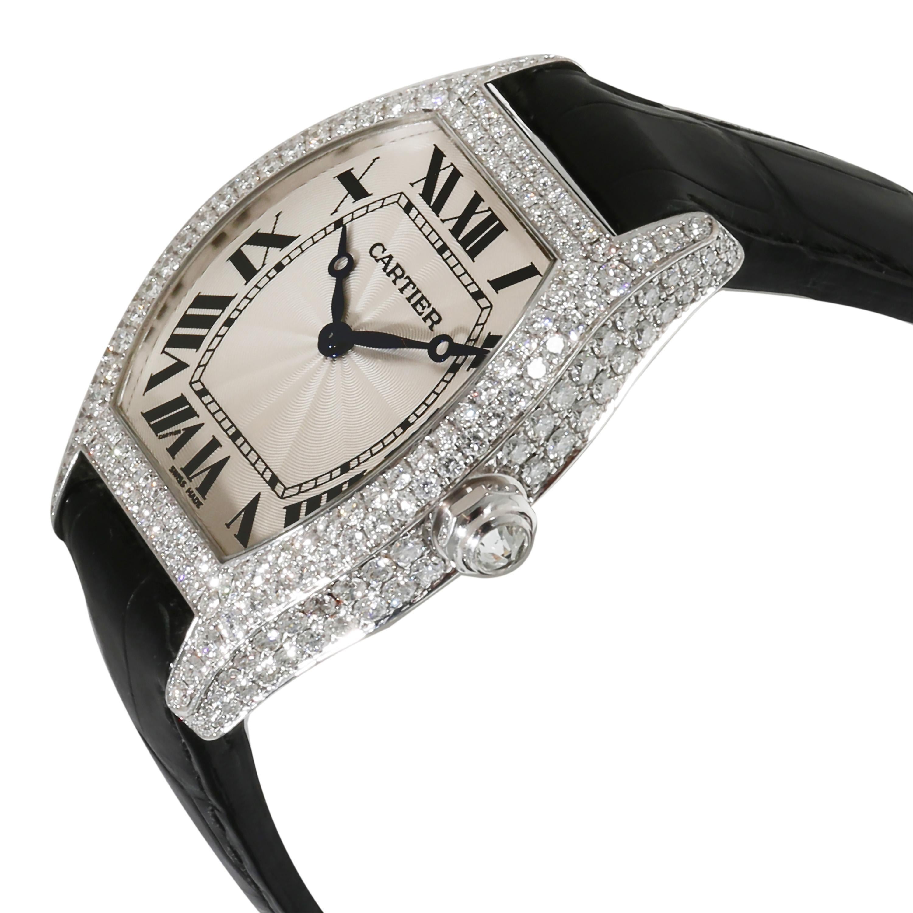 Cartier Tortue de Cartier WA504351 Unisex Watch in 18kt White Gold In Excellent Condition For Sale In New York, NY