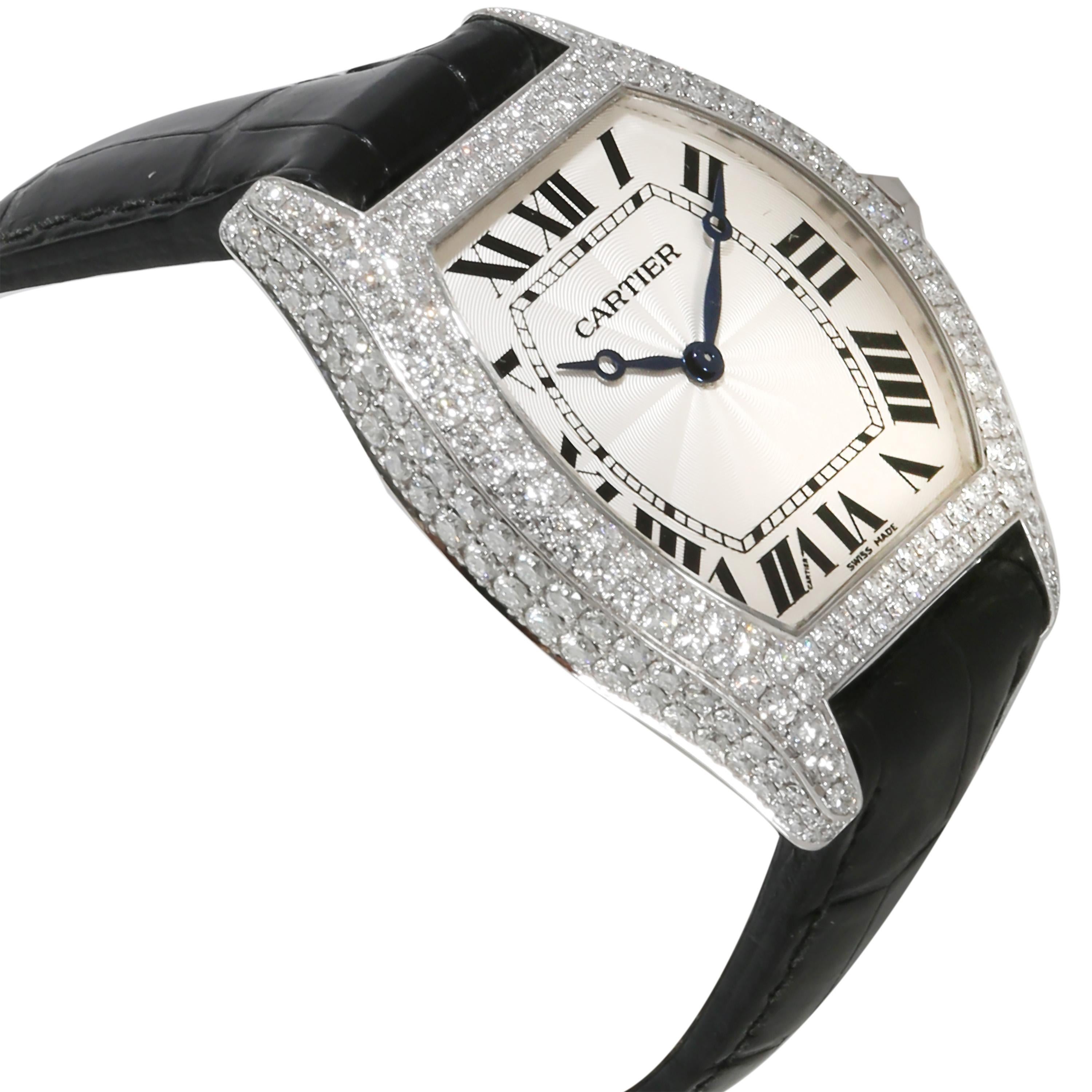 Cartier Tortue de Cartier WA504351 Unisex Watch in 18kt White Gold For Sale 1