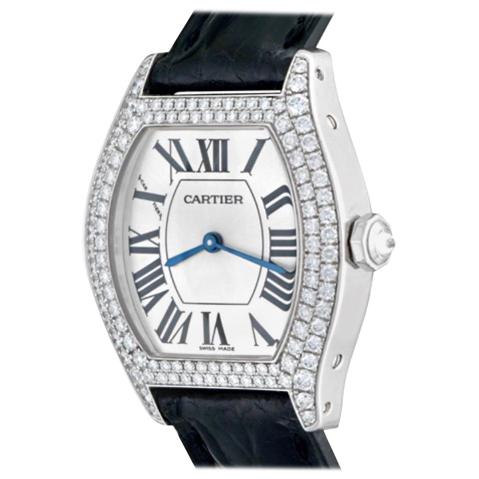Cartier Tortue de Privee 18 Karat White Gold Model WA504931 Watch For Sale