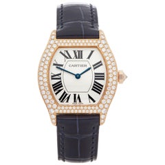 Cartier Tortue Diamond 18 Karat Rose Gold WA505031