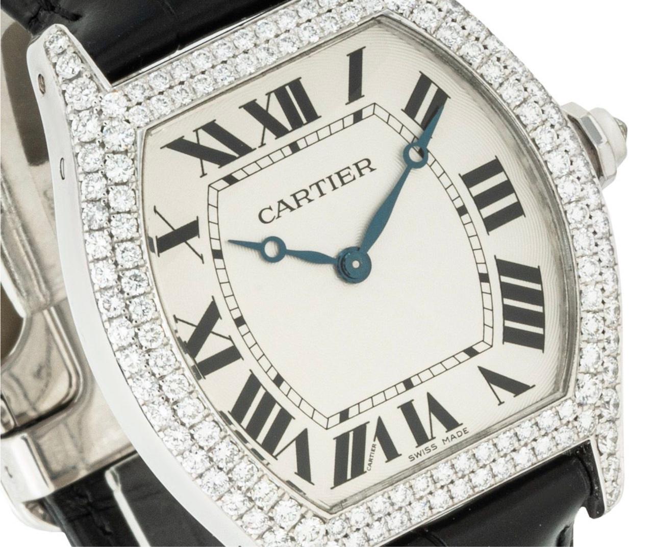 Round Cut Cartier Tortue Diamond Set WA503851 Watch