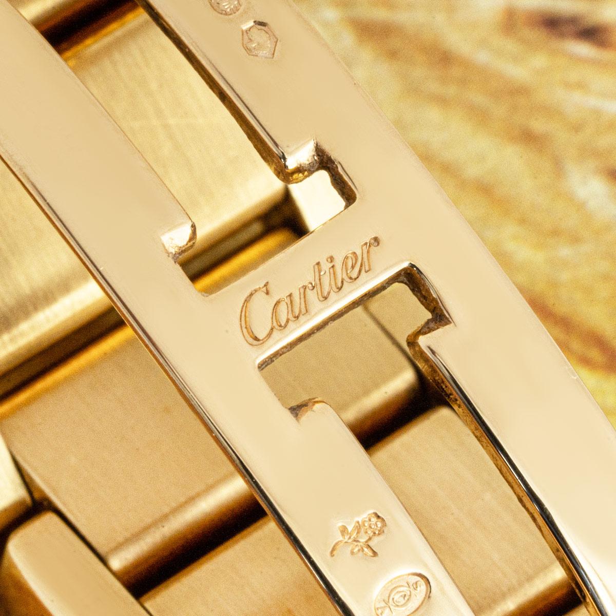 Cartier Tortue Diamond Set Yellow Gold Watch 2643 2