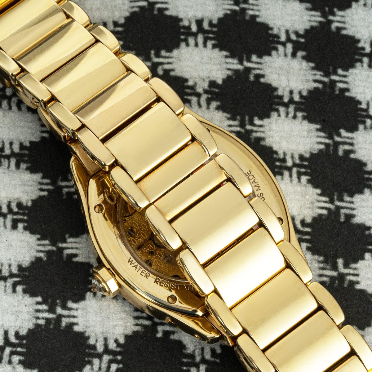 Cartier Tortue Diamond Set Yellow Gold Watch 2643 3