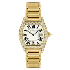 Reloj Cartier Tortue engastado con diamantes de oro amarillo 2643