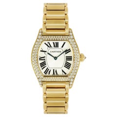 Cartier Tortue Diamantbesetzte Gelbgolduhr 2643