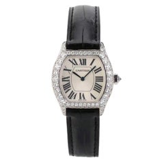 Cartier Tortue Francaise Montre Femme Or Blanc Diamant WA507231