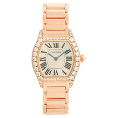 Reloj Cartier Tortue Mujer Oro Rosa Diamante Ref 2645