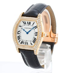 Cartier Tortue Large Ladies Yellow Gold Factory Diamond Case Ref 2496