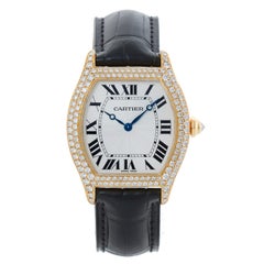 Cartier Tortue große Damen Gelbgold Fabrik Diamant Fall Ref 2496