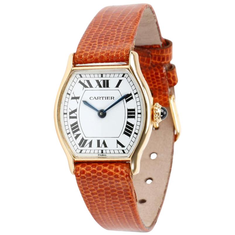 Cartier Tortue No-Ref, White Dial, Certified and Warranty