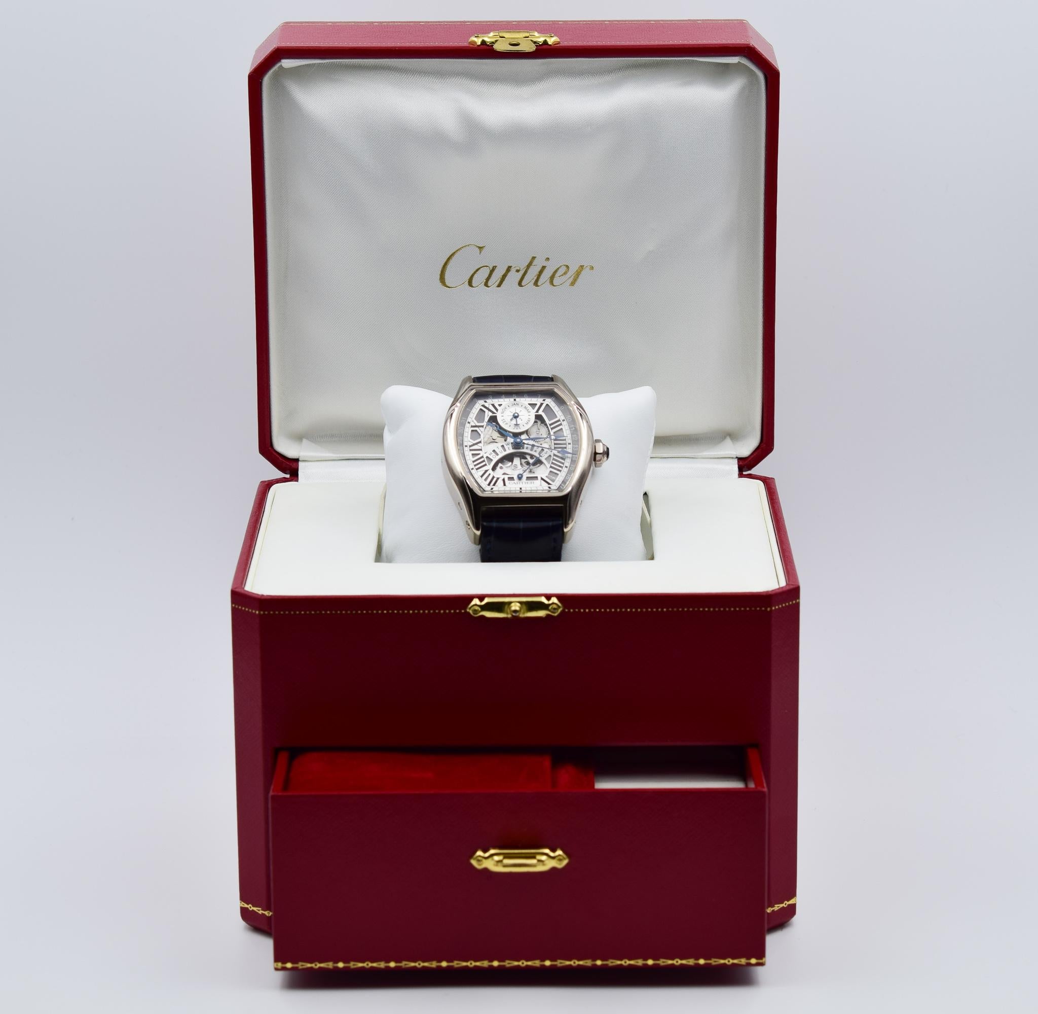 Cartier Tortue Perpetual Calendar in 18k White Gold W1580004, Full Box / Papers 4