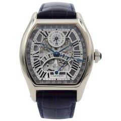 Cartier Tortue Perpetual Calendar in 18k White Gold W1580004, Full Box / Papers