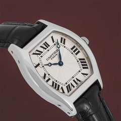Cartier Tortue Platinum 2518D 35mm Leather Strap Watch