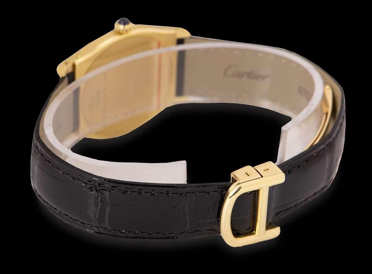 Cartier Tortue Privee Collection Ladies Yellow Gold Silver Roman Dial W1531851 In Excellent Condition In Mayfair, London, London