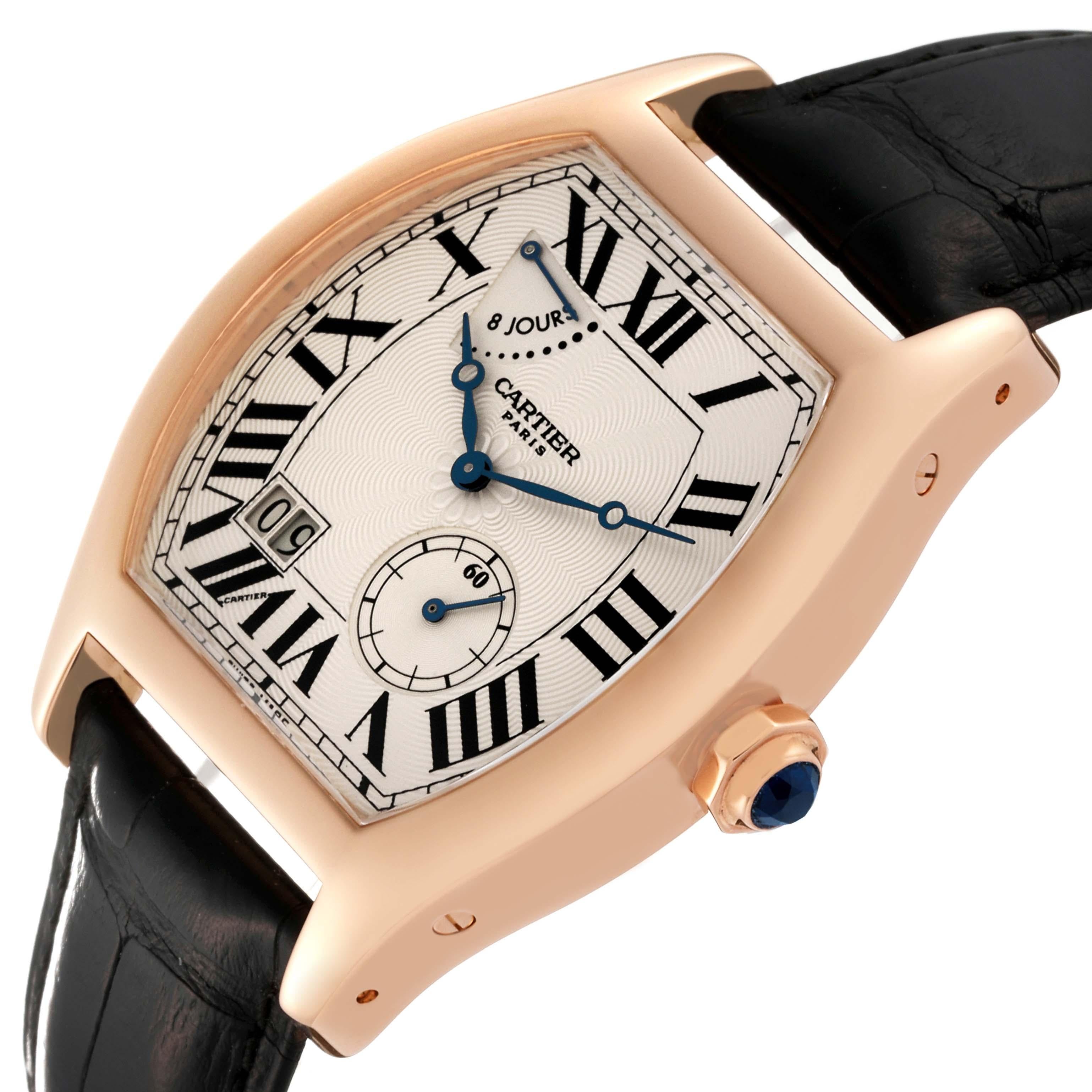 Cartier Tortue Privee Rose Gold 8 Day Power Reserve Mens Watch W1545851 For Sale 3