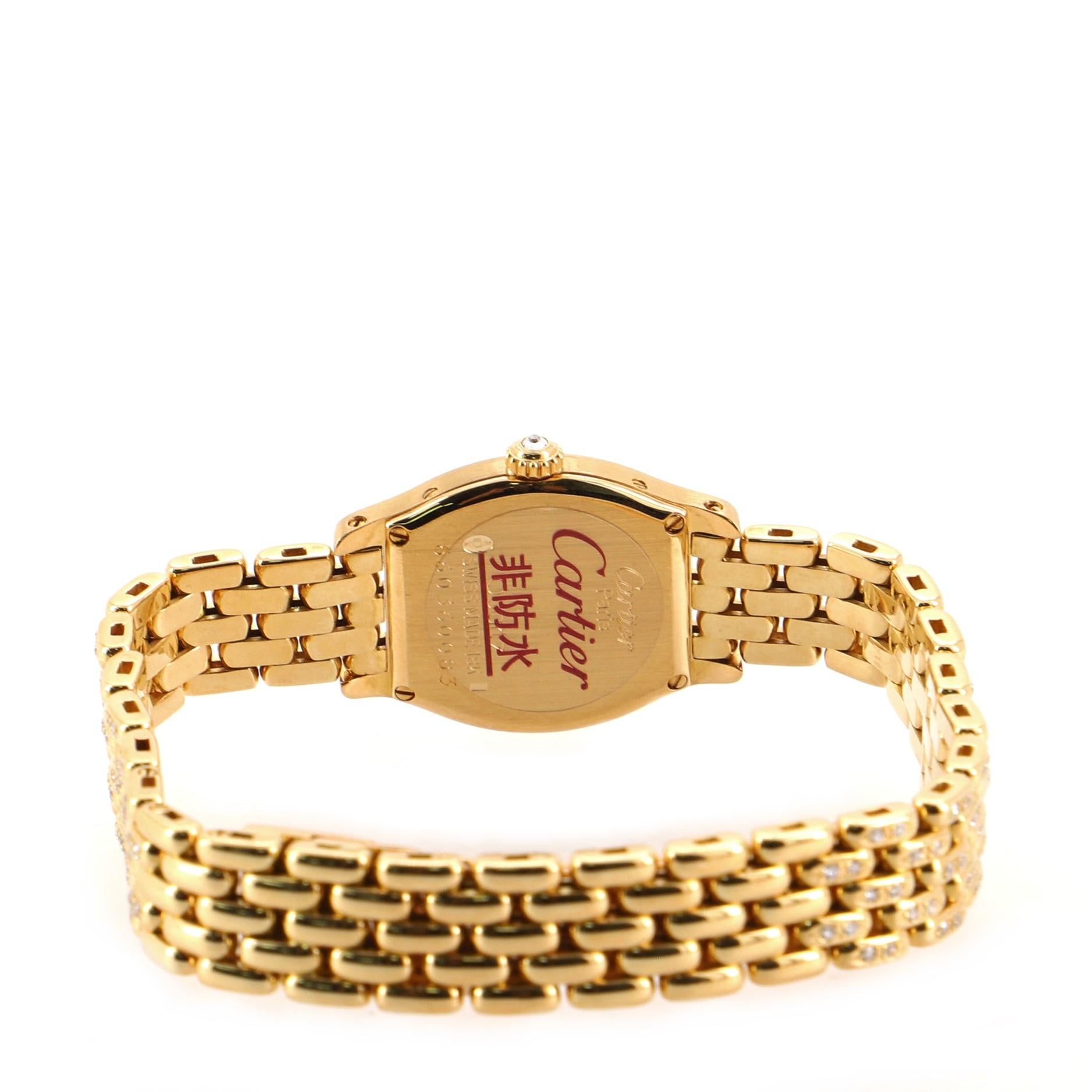 Cartier Tortue Quarzuhr Uhr Gelbgold und Diamanten 20 1