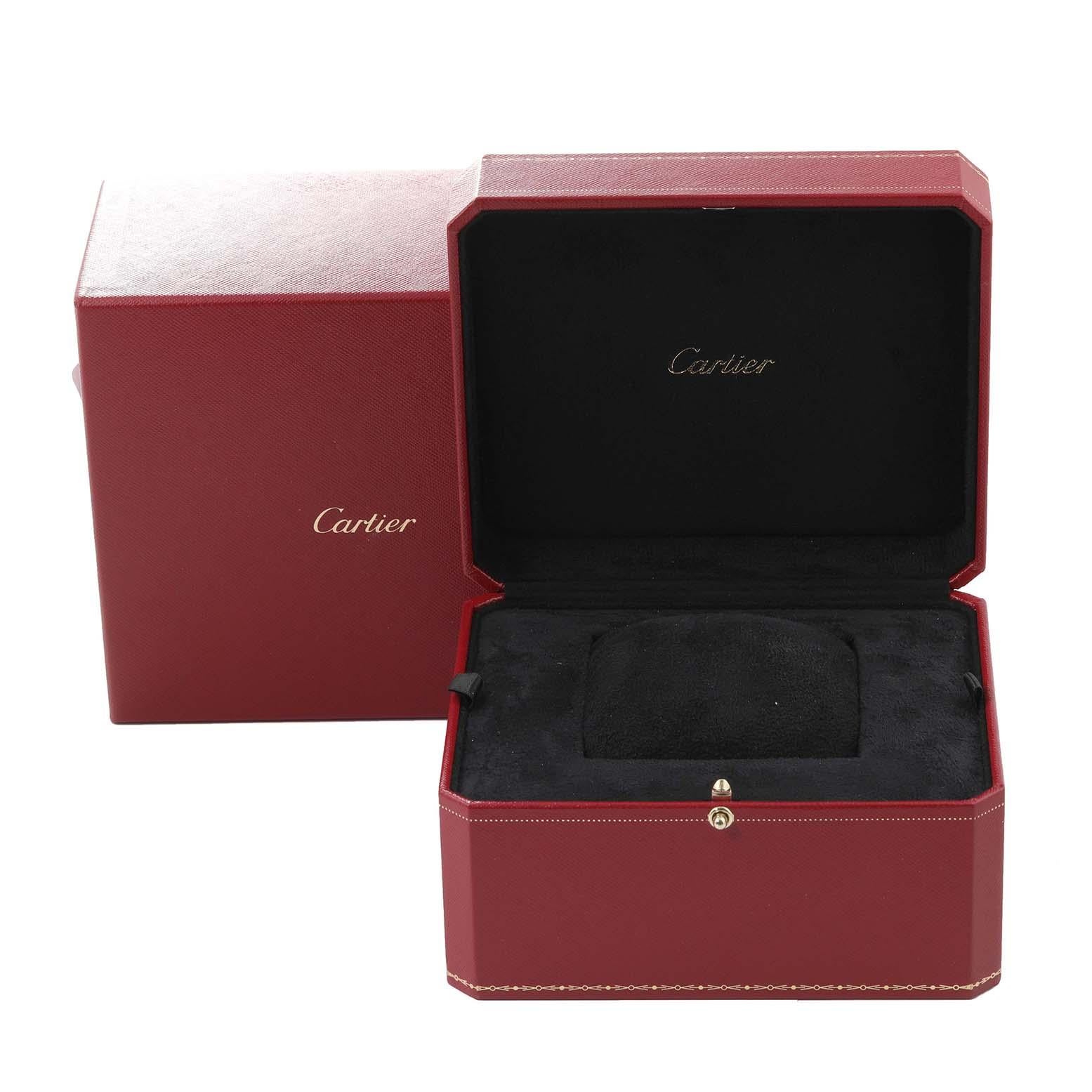 Cartier Montre Tortue en or rose avec lunette en diamants pour femmes WA503751 Excellent état - En vente à Atlanta, GA