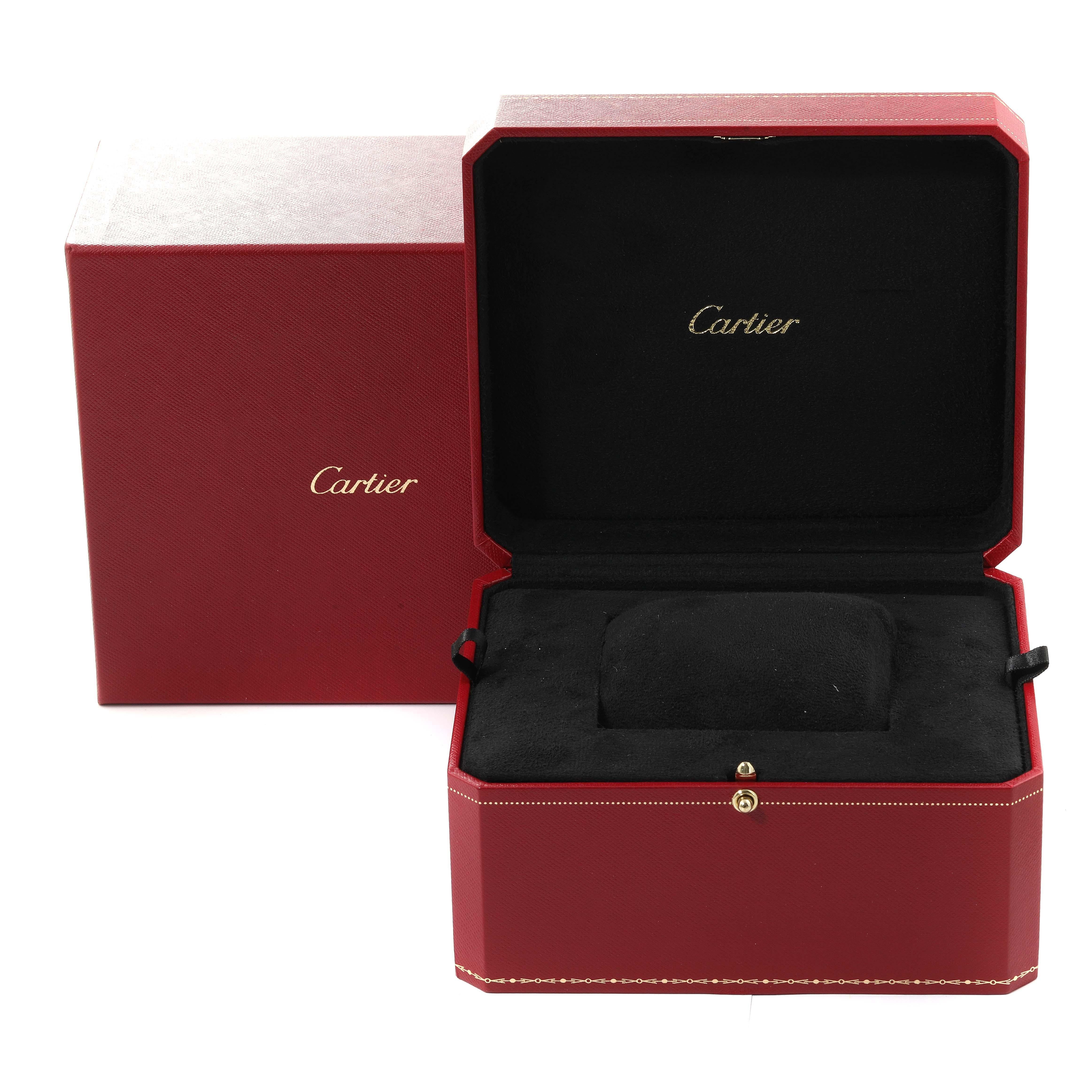 Cartier Tortue Roségold Diamant-Lünette Damenuhr WA507031 im Angebot 5