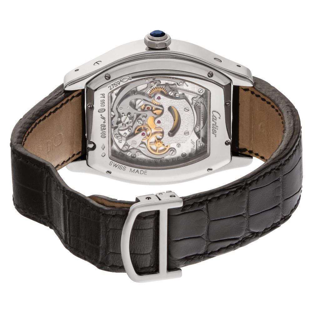 Men's Cartier Tortue W1545751, Silver Dial, Certified and Warranty For Sale