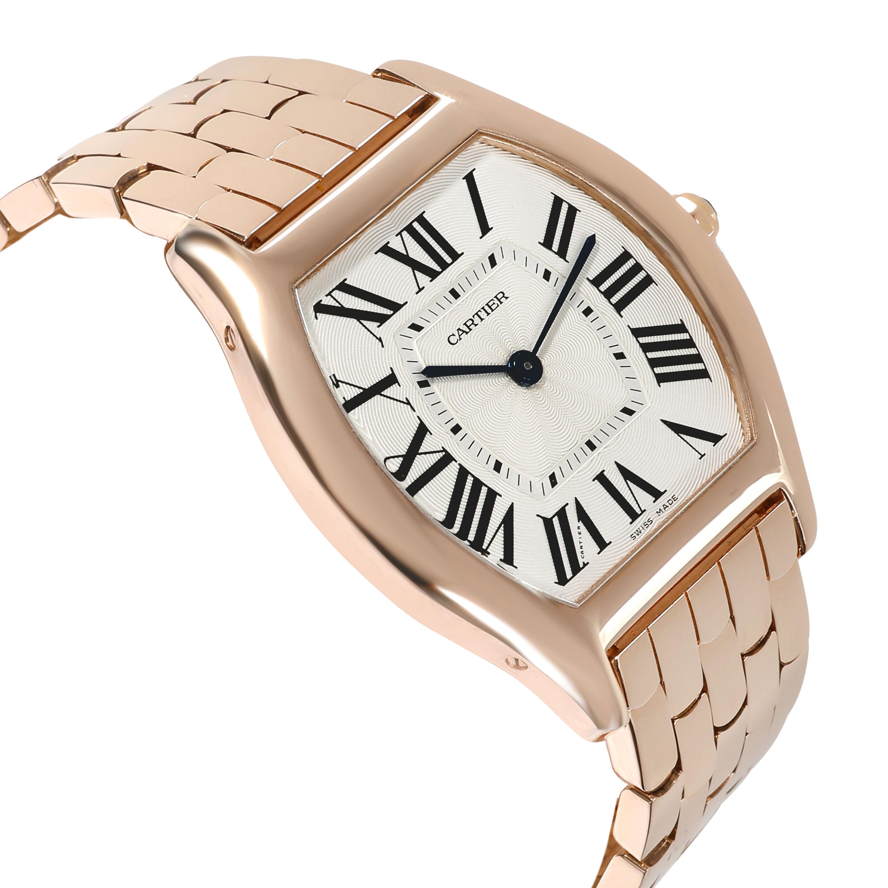 Cartier Tortue W1556366 Women's Watch in 18 Karat Rose Gold In Excellent Condition In New York, NY