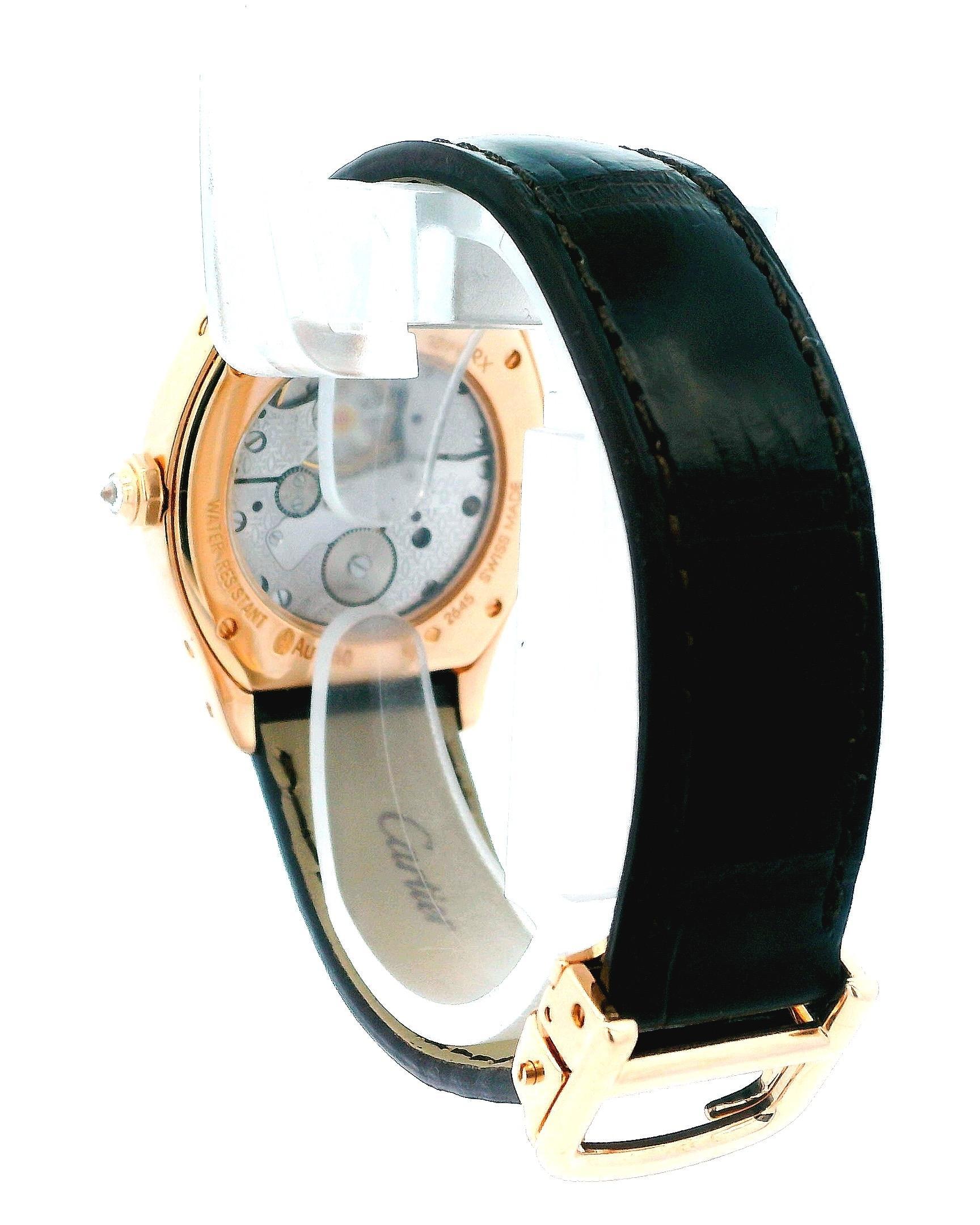 Cartier Tortue WA507031 18K Rose Gold & Diamond Bezel Ladies Watch For Sale 2