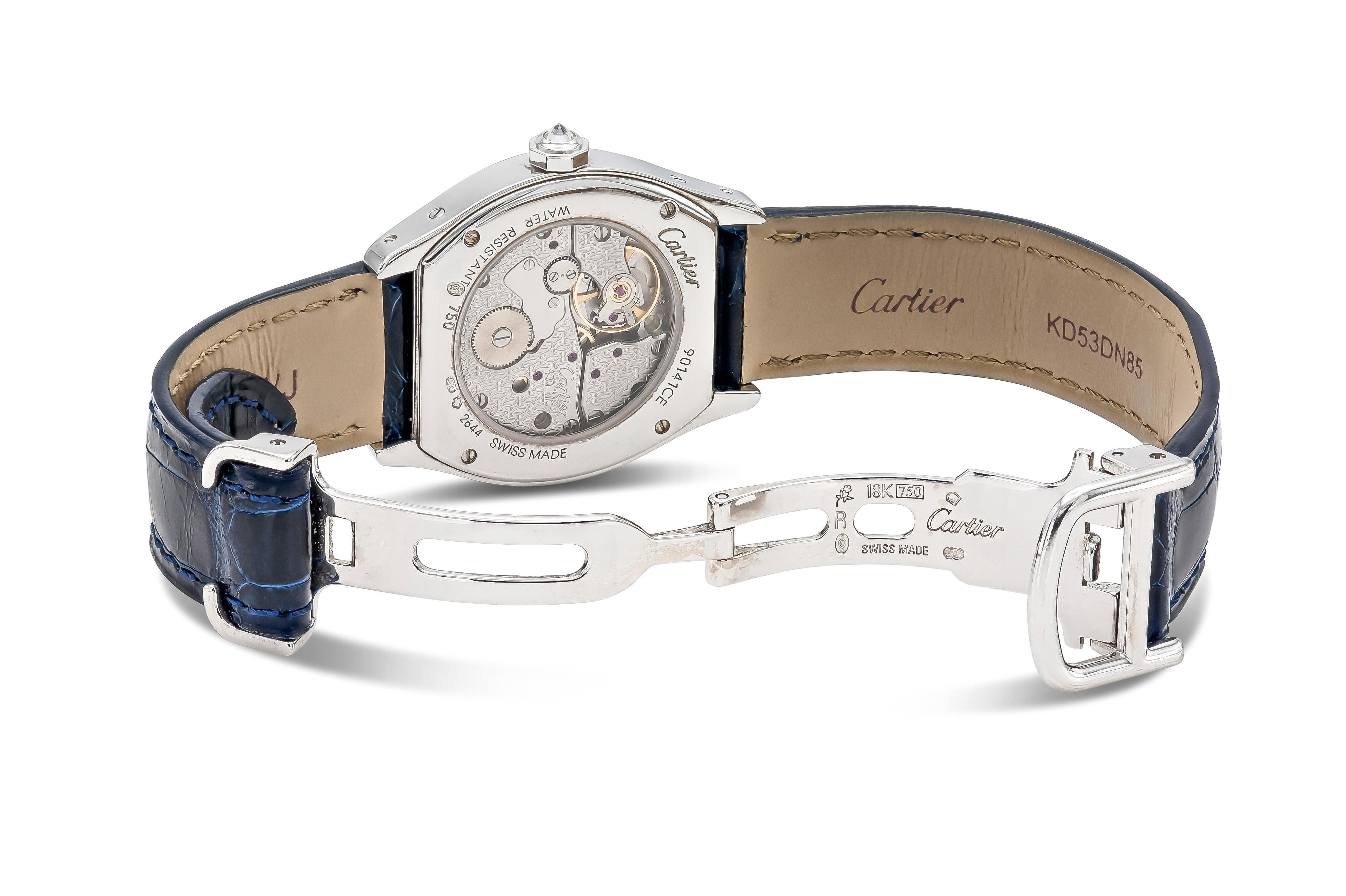 Taille ronde Cartier Tortue Montre avec diamants en vente